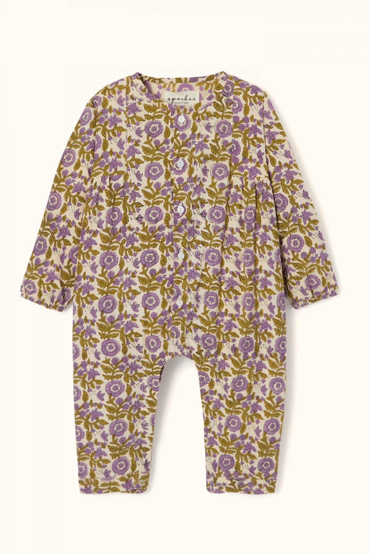 Pyjama/combinaison bébé "Muni/Soleil amande" - Apaches Collections