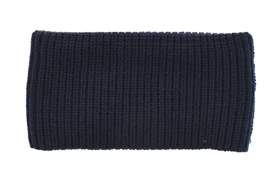 Tour de cou Gaston tricot bleu marine 100% laine