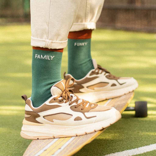 Chaussettes Funky family Vert Adulte